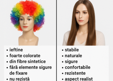 Peruci de carnaval vs peruci profesionale: diferențe importante pe care merită să le știi