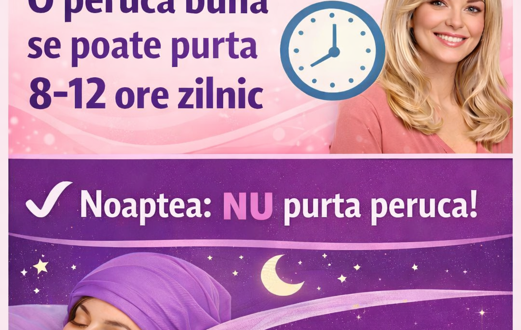 Câte ore pe zi se poartă o perucă bună? Câte ore pe zi se poartă o perucă bună?