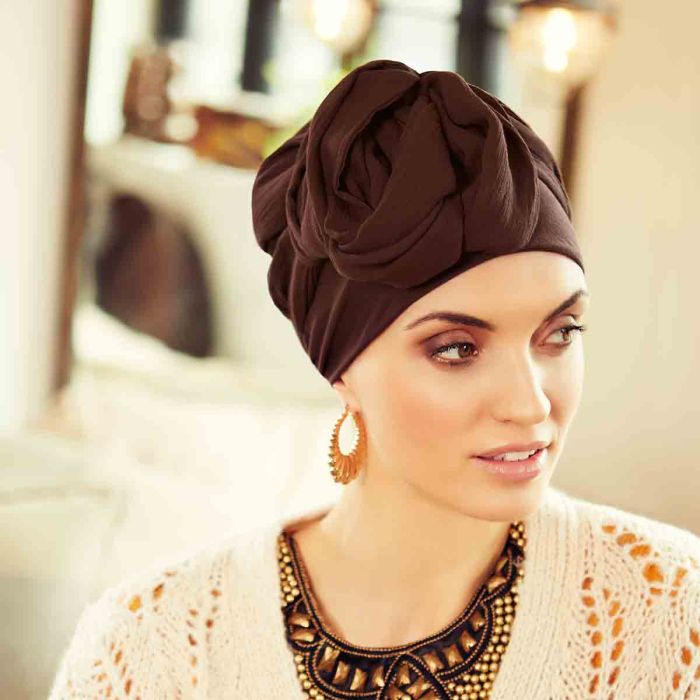 Set Turban Sapphire – eleganță boho Set Turban Sapphire – eleganță boho - imagine 2